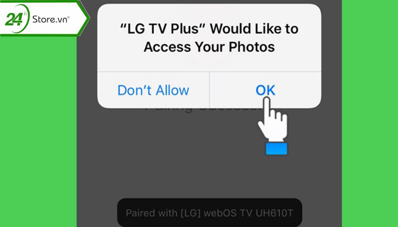 Bước 6 kết nối iPhone với TV LG